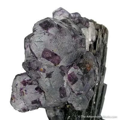 Fluorite on Schorl - image 2