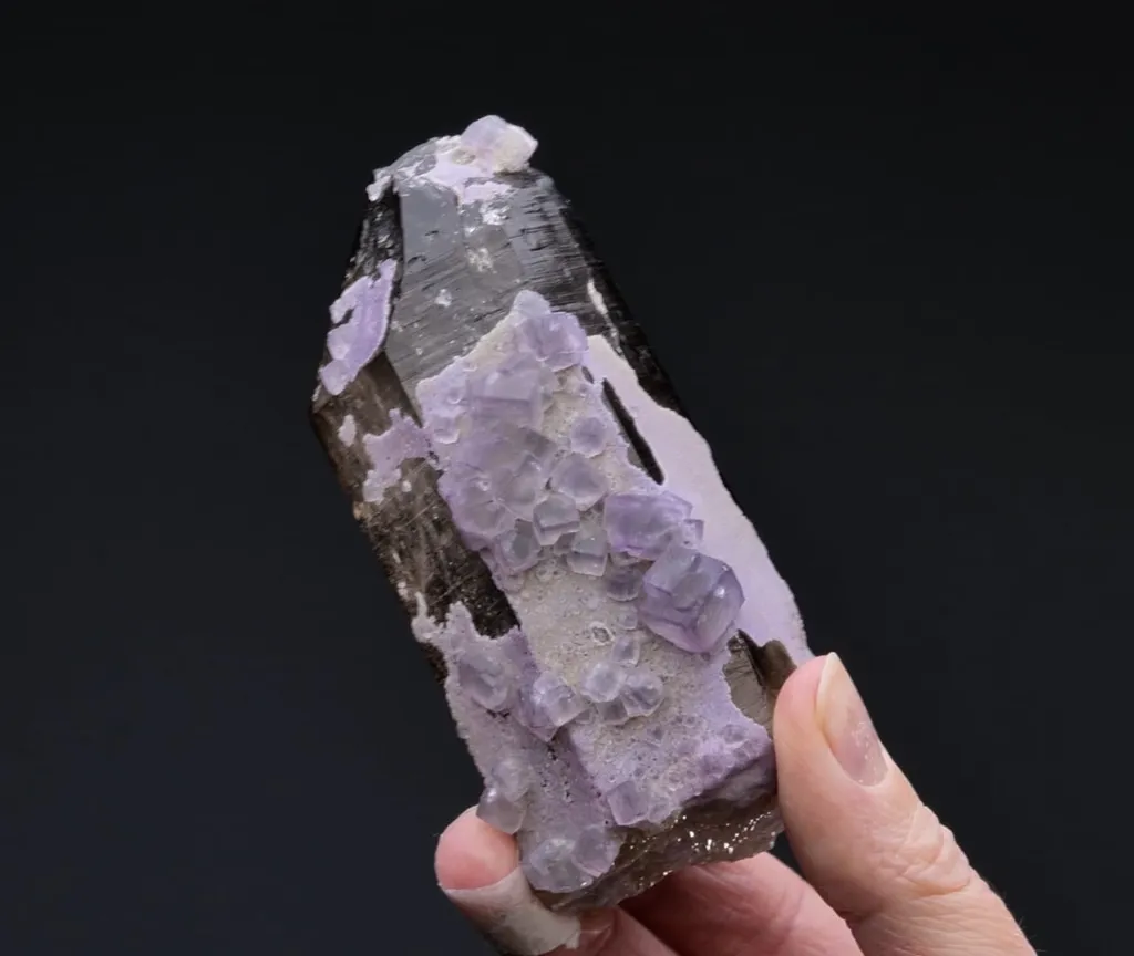 Fluorite on Smoky Quartz - image 2