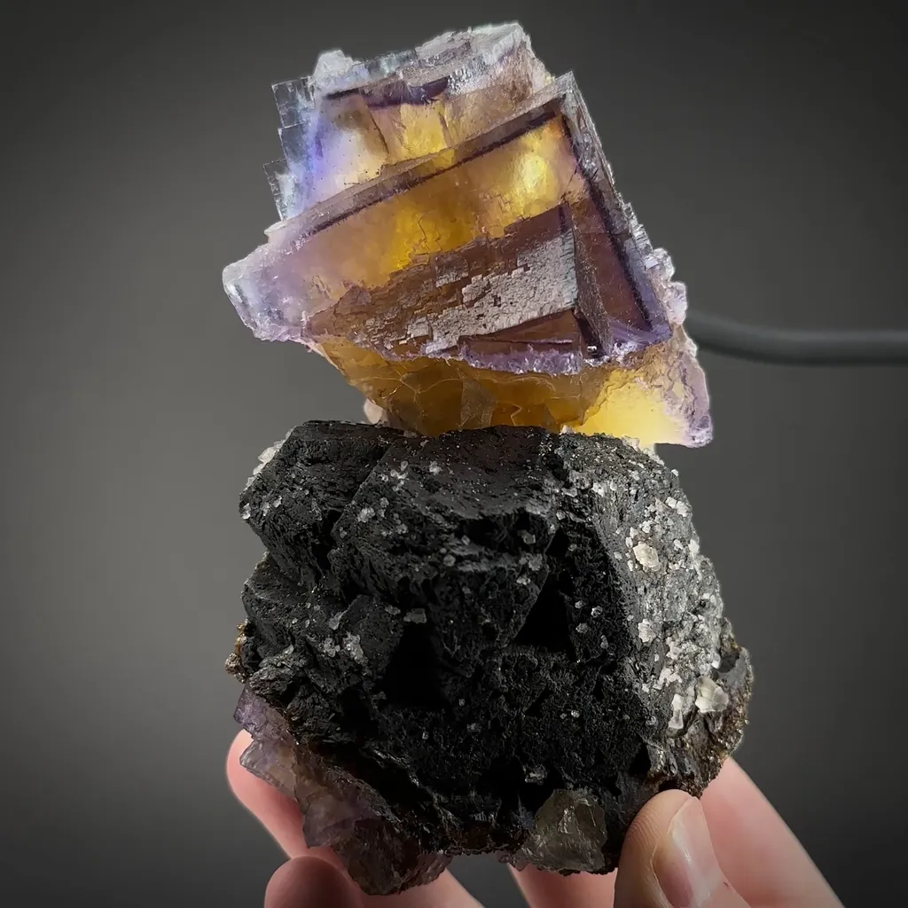 Fluorite on Sphalerite image