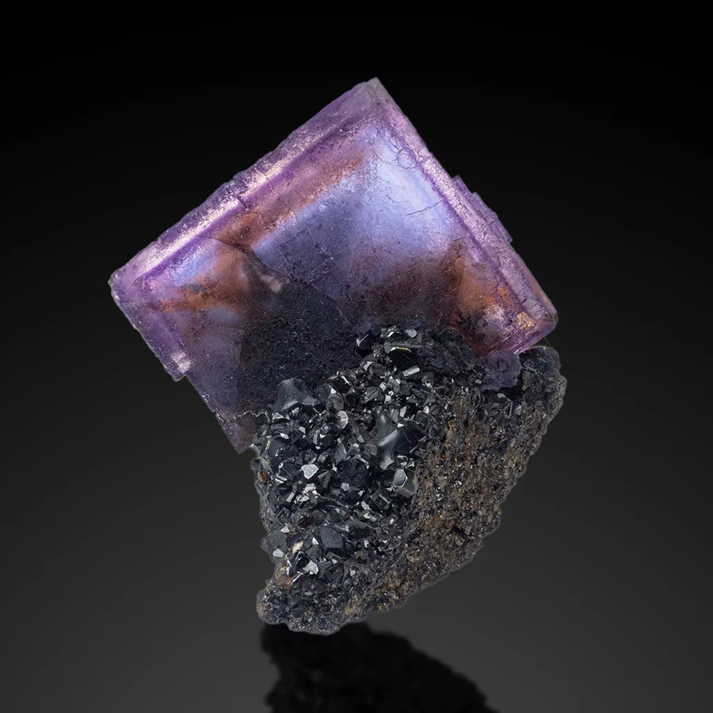 Fluorite on Sphalerite image