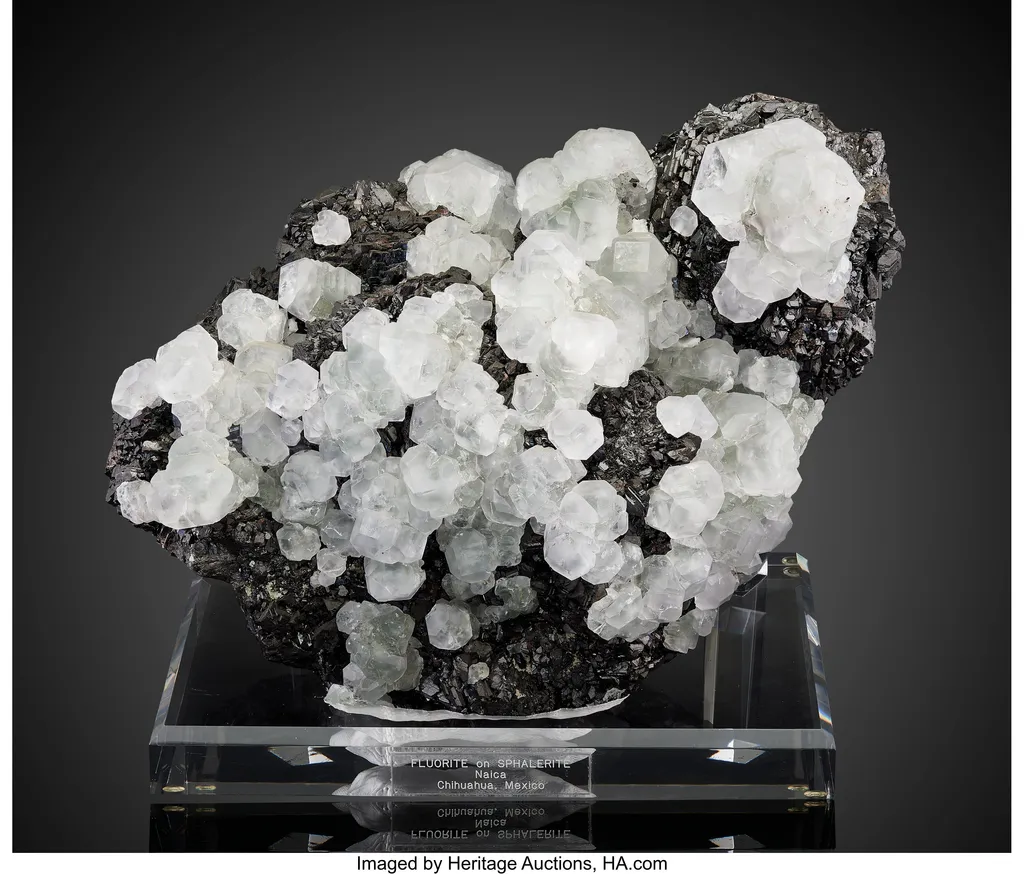 Fluorite on Sphalerite image