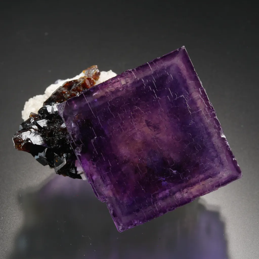 Fluorite on Sphalerite image