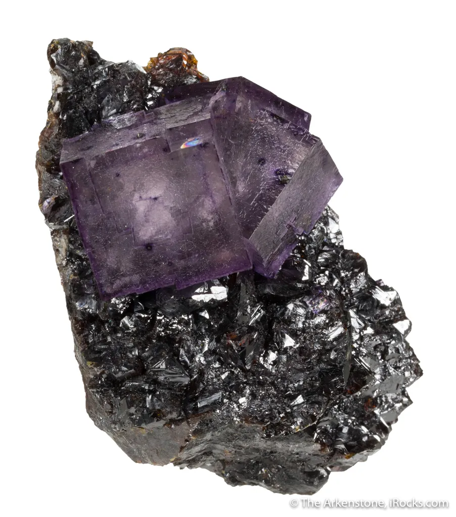 Fluorite on Sphalerite image