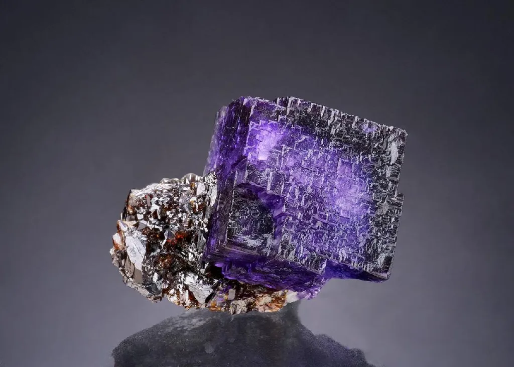 Fluorite on Sphalerite image