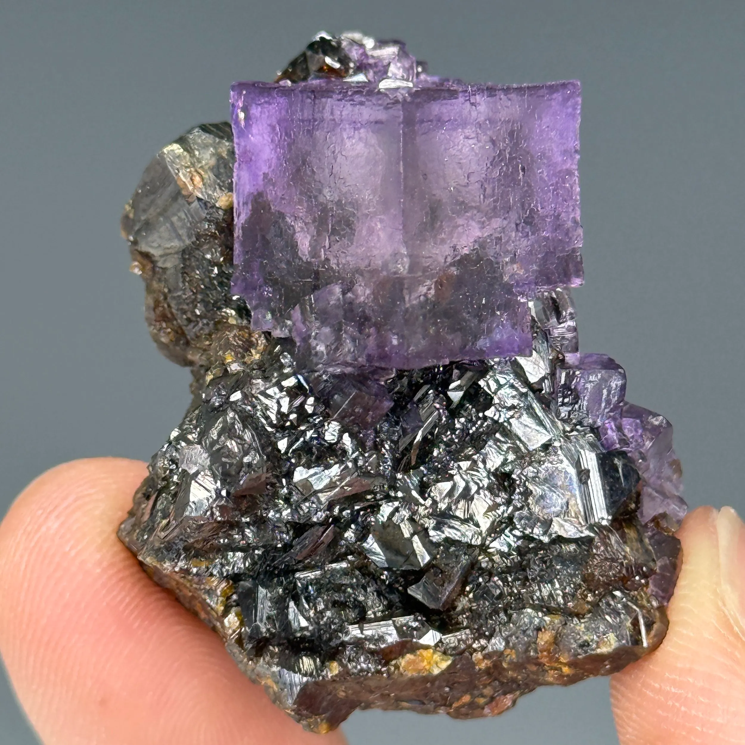 Fluorite on Sphalerite - image 1