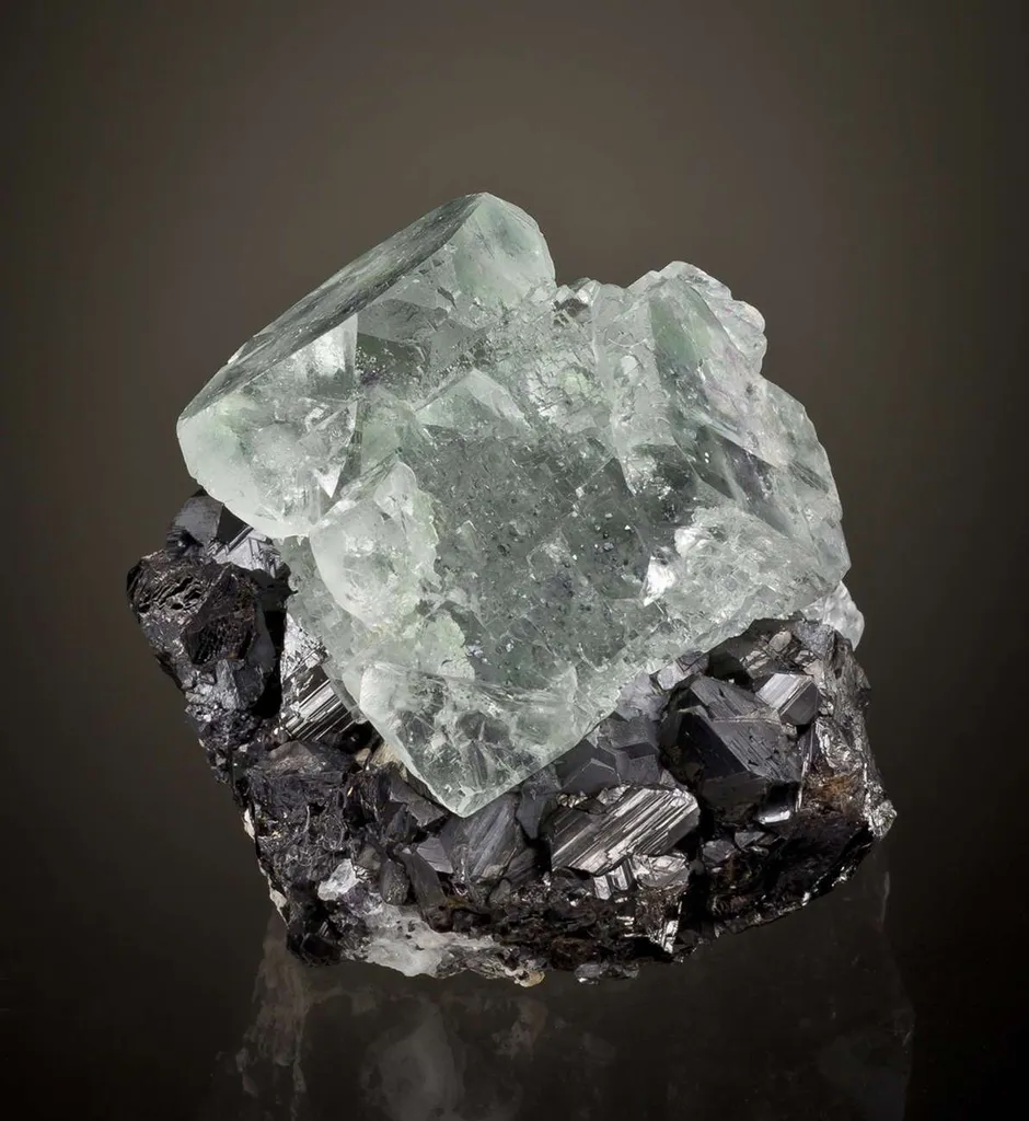 Fluorite on Sphalerite image