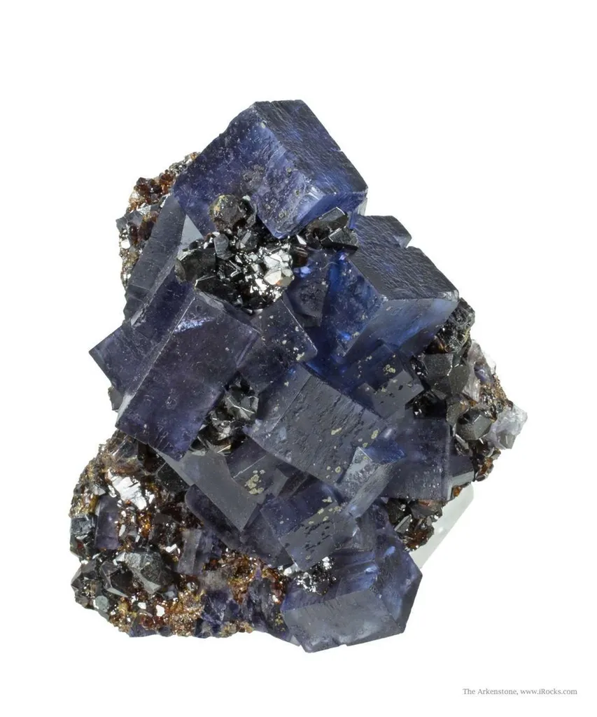 Fluorite on Sphalerite image