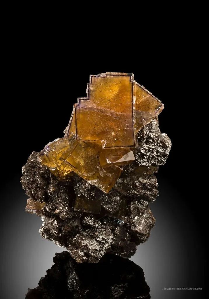 Fluorite on Sphalerite image