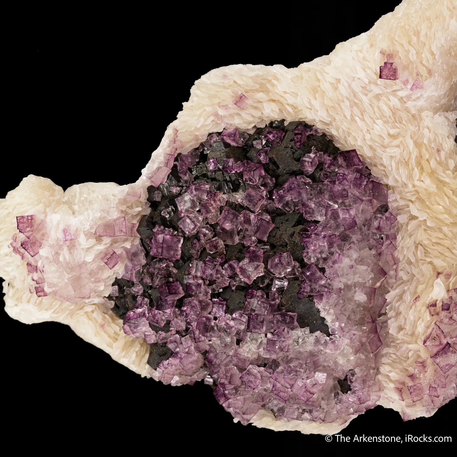 Fluorite on Sphalerite on Baryte - image 3