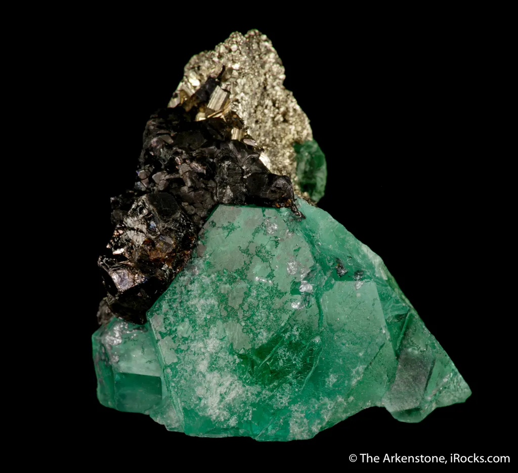 Fluorite on Sphalerite, Pyrite image