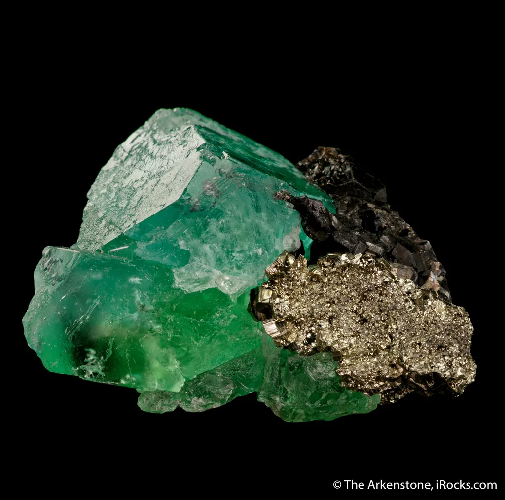 Fluorite on Sphalerite, Pyrite - image 2