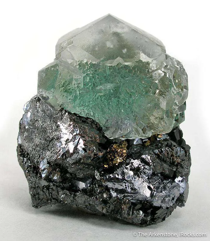 Fluorite on Sphalerite With Pyrite Inclusions - image 2