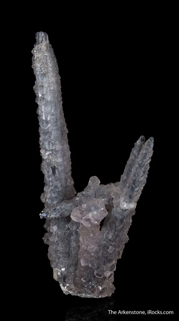 Fluorite on Stibnite - image 3