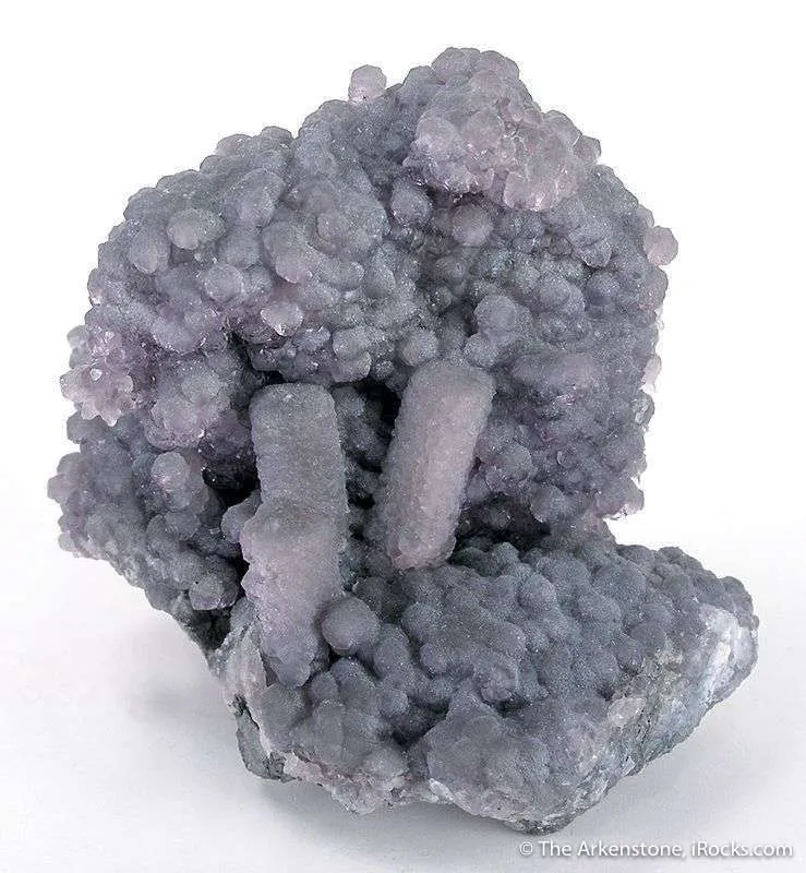 Fluorite on Stibnite image