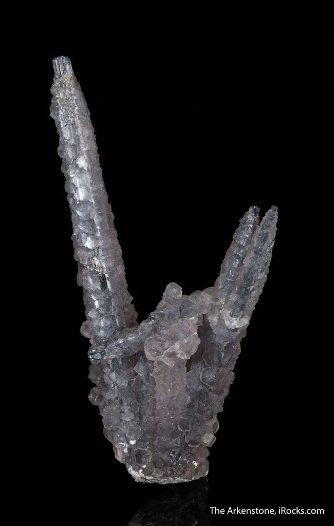 Fluorite on Stibnite image