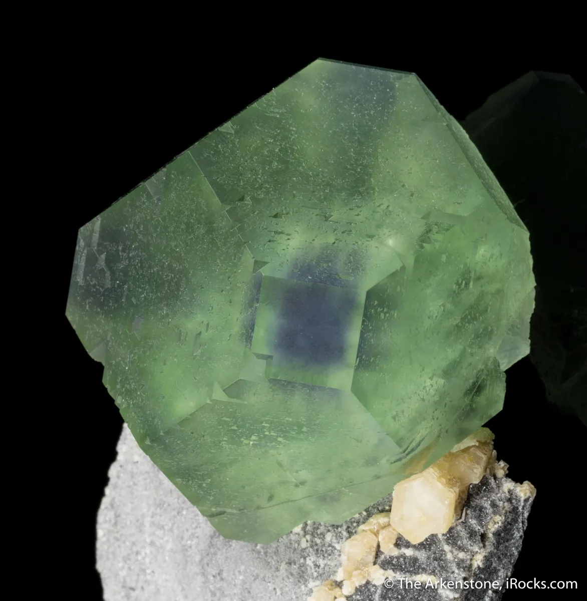 Fluorite (phantom) with Calcite - image 8