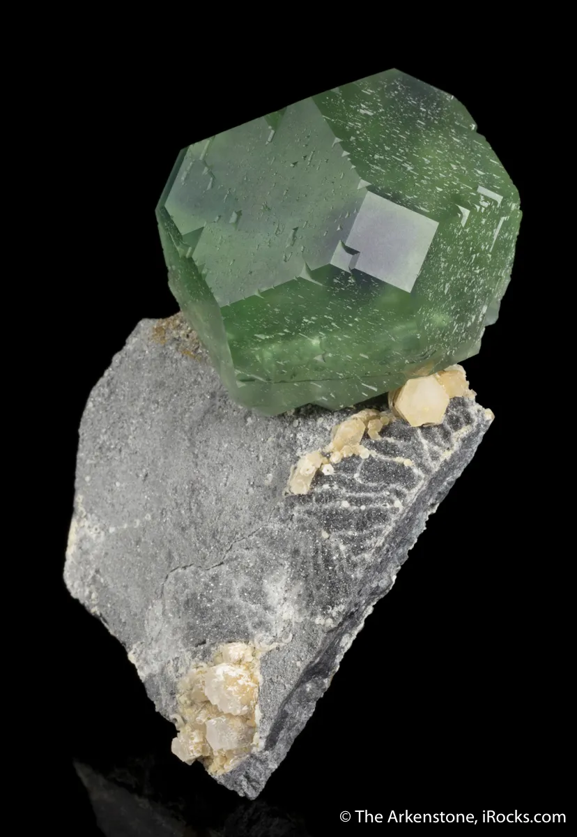 Fluorite (phantom) with Calcite - image 3