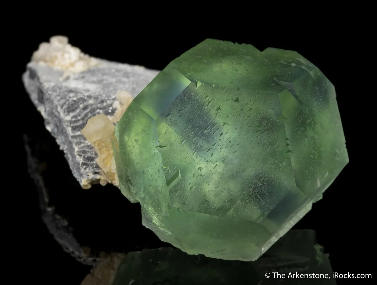 Fluorite (phantom) with Calcite - image 5