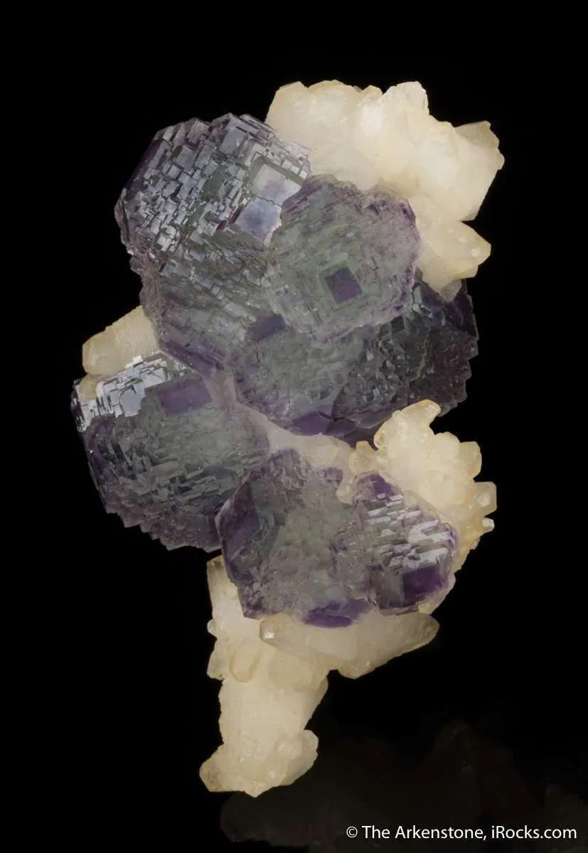 Fluorite (phantoms) on Calcite - image 1