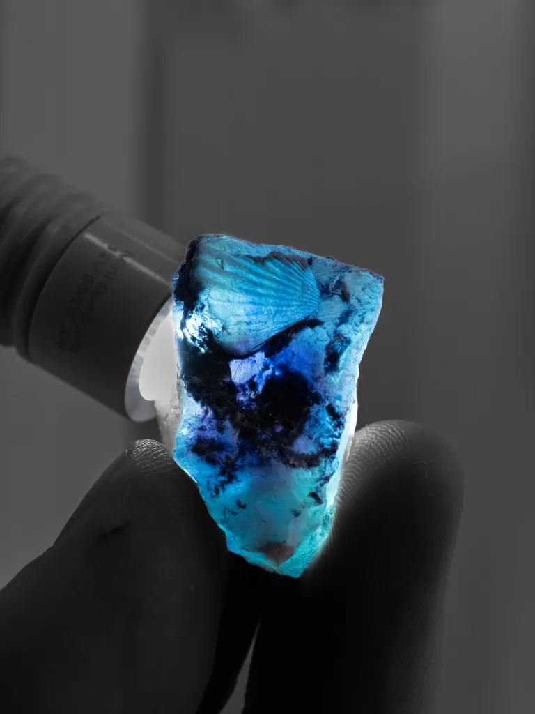 Fluorite pseudomorph shell image