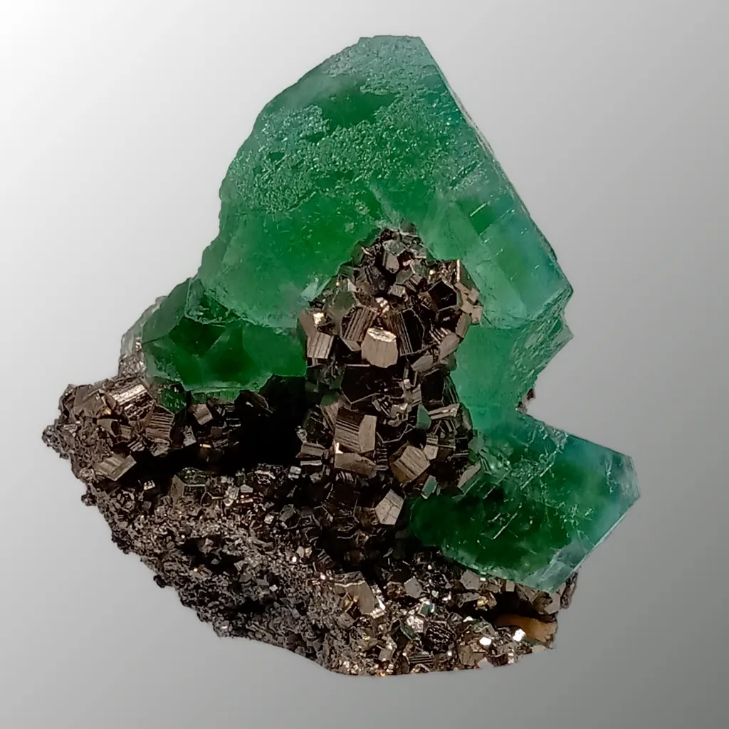 Fluorite, Pyrite from Peru image