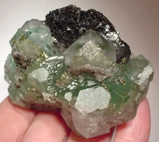 Fluorite, Pyrite, Sphalerite image
