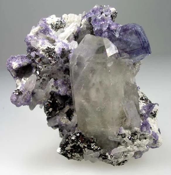 Fluorite, Quartz, Arsenopyrite image
