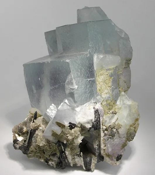 Fluorite, Quartz, Ferberite image