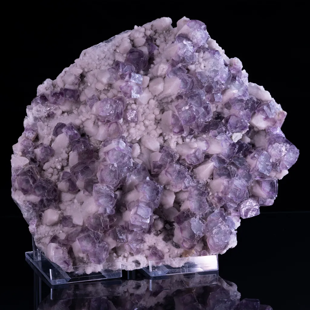 Fluorite, Quartz from China, Inner Mongolia, Huanggang Mine image