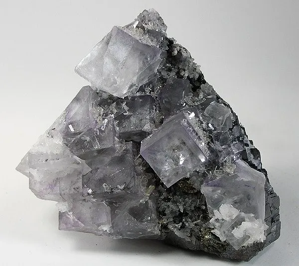 Fluorite, Quartz, Galena, Chalcopyrite image