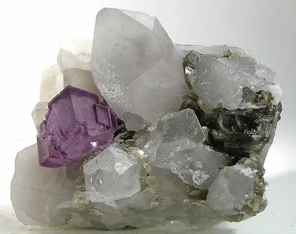 Fluorite, Quartz, Muscovite image