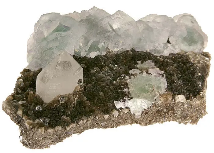 Fluorite, Quartz, Muscovite image