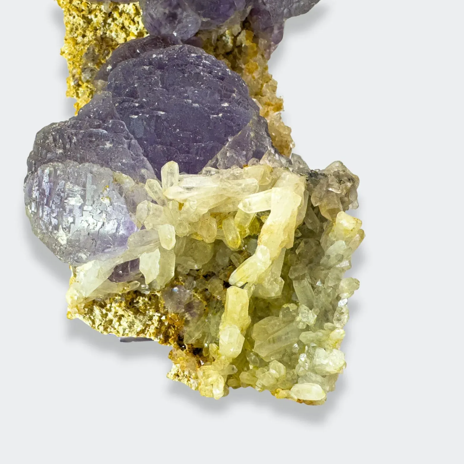 Fluorite & Quartz on Dolomite from China, Hunan, Hengyang, Leiyang Co., Shangbao Mine - image 3
