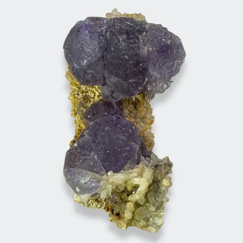Fluorite & Quartz on Dolomite from China, Hunan, Hengyang, Leiyang Co., Shangbao Mine