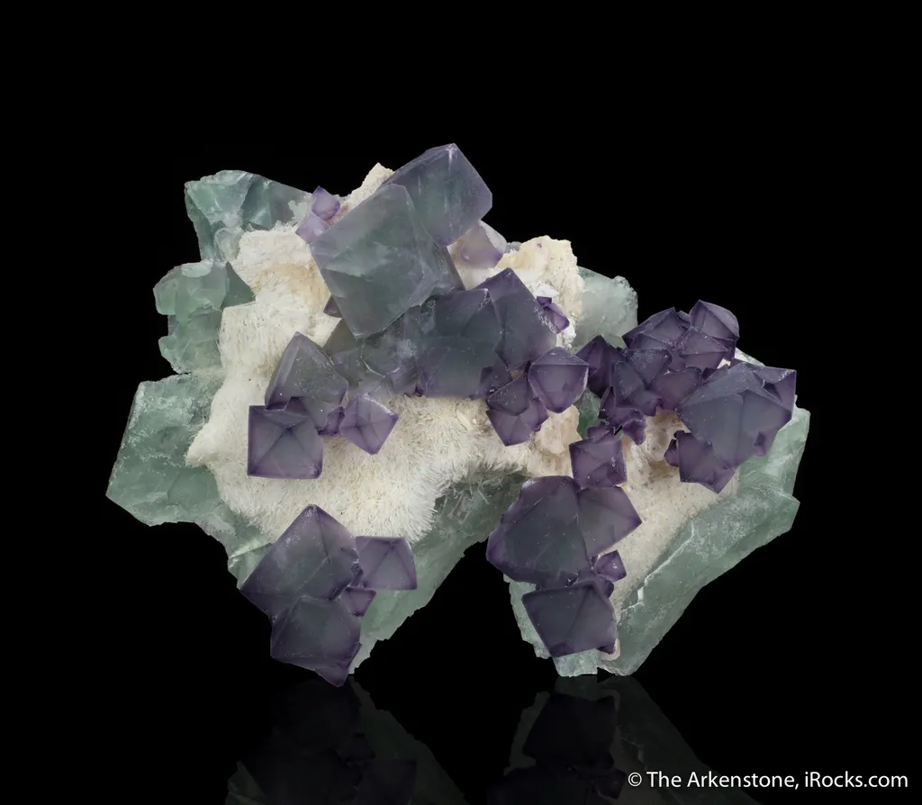Fluorite, Quartz on Fluorite image