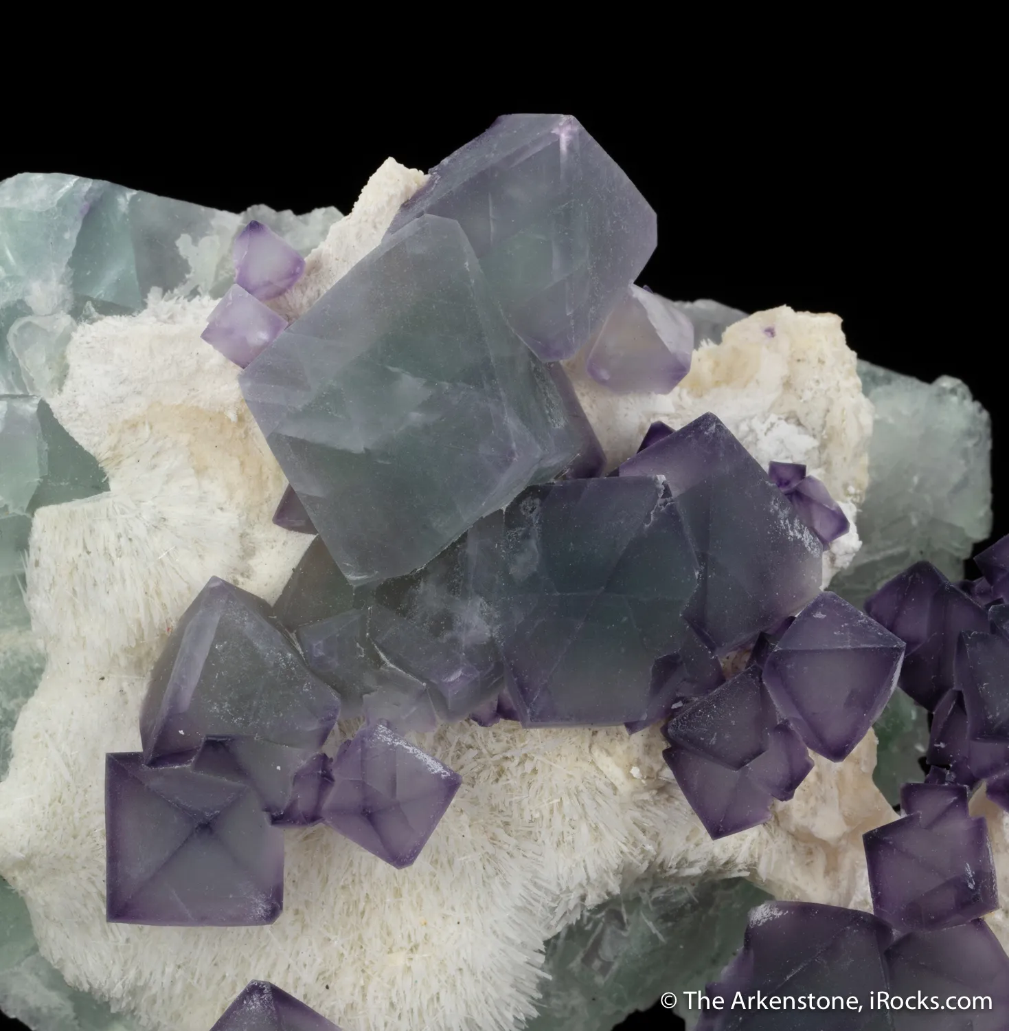 Fluorite, Quartz on Fluorite - image 2