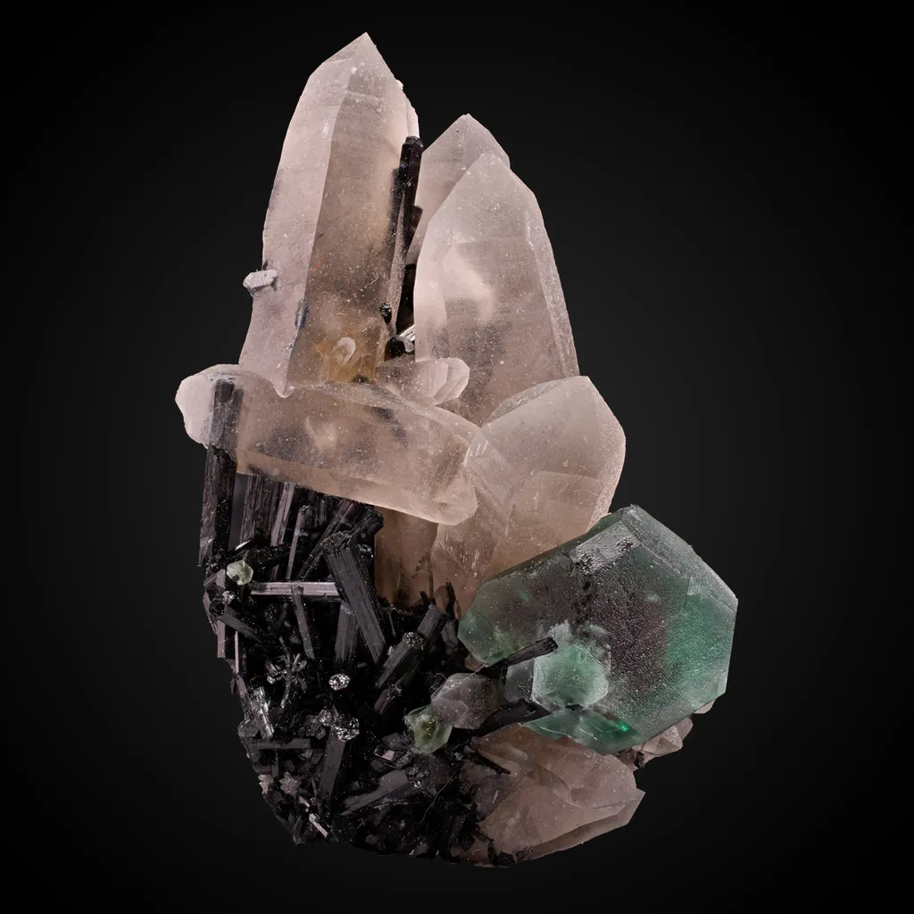 Fluorite, Quartz, Schorl image