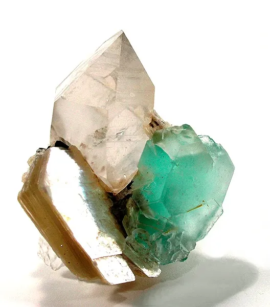 Fluorite, Quartz, Tourmaline, Muscovite image