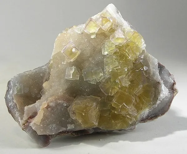 Fluorite, Quartz (Var: Chalcedony) - image 1