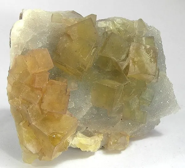 Fluorite, Quartz (Var: Chalcedony), Quartz image