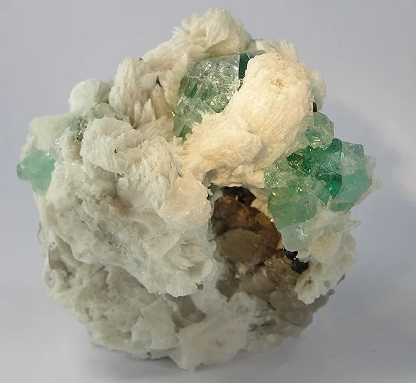 Fluorite, Quartz (Var: Smoky Quartz), Albite - image 1