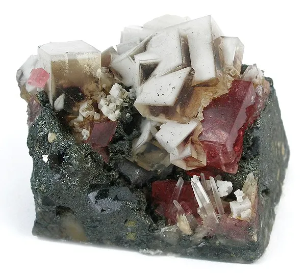 Fluorite, Rhodochrosite image