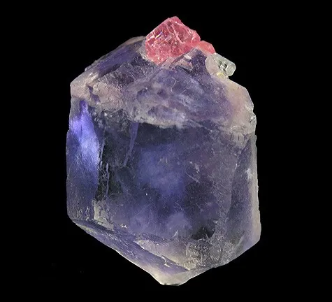 Fluorite, Rhodochrosite, Apatite-(Caf) image