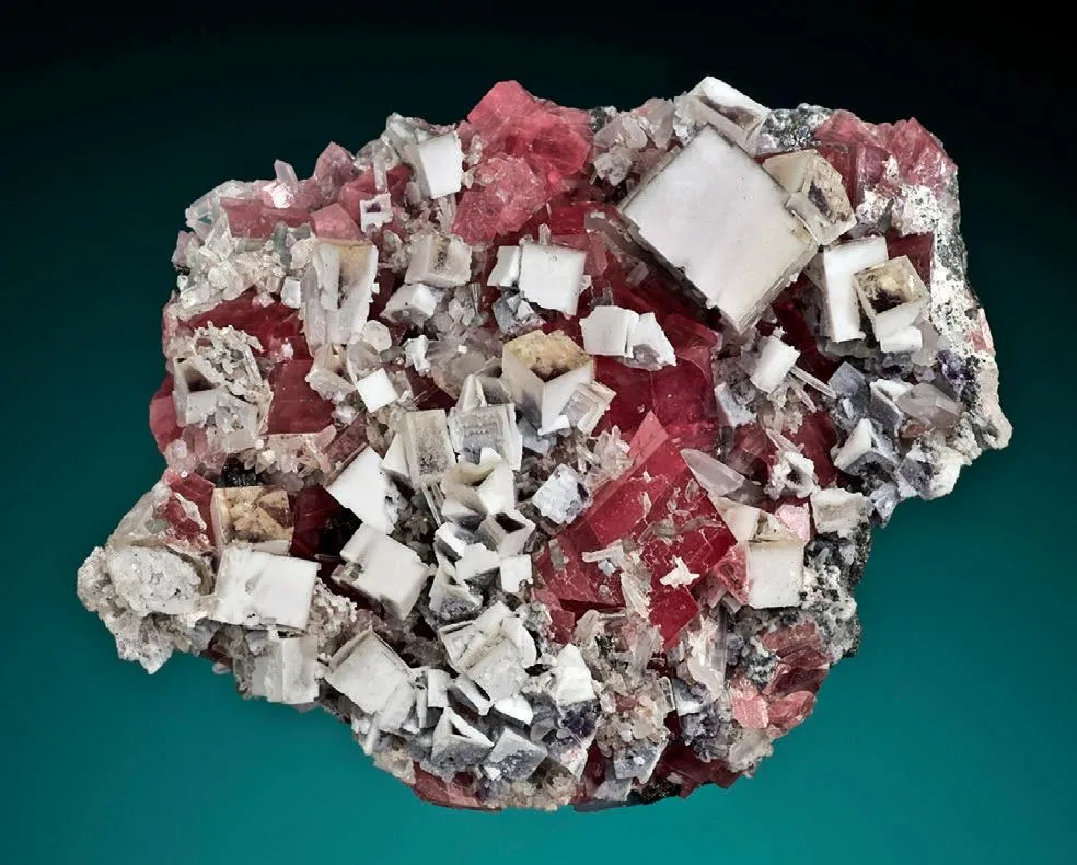 Fluorite, Rhodochrosite - image 1