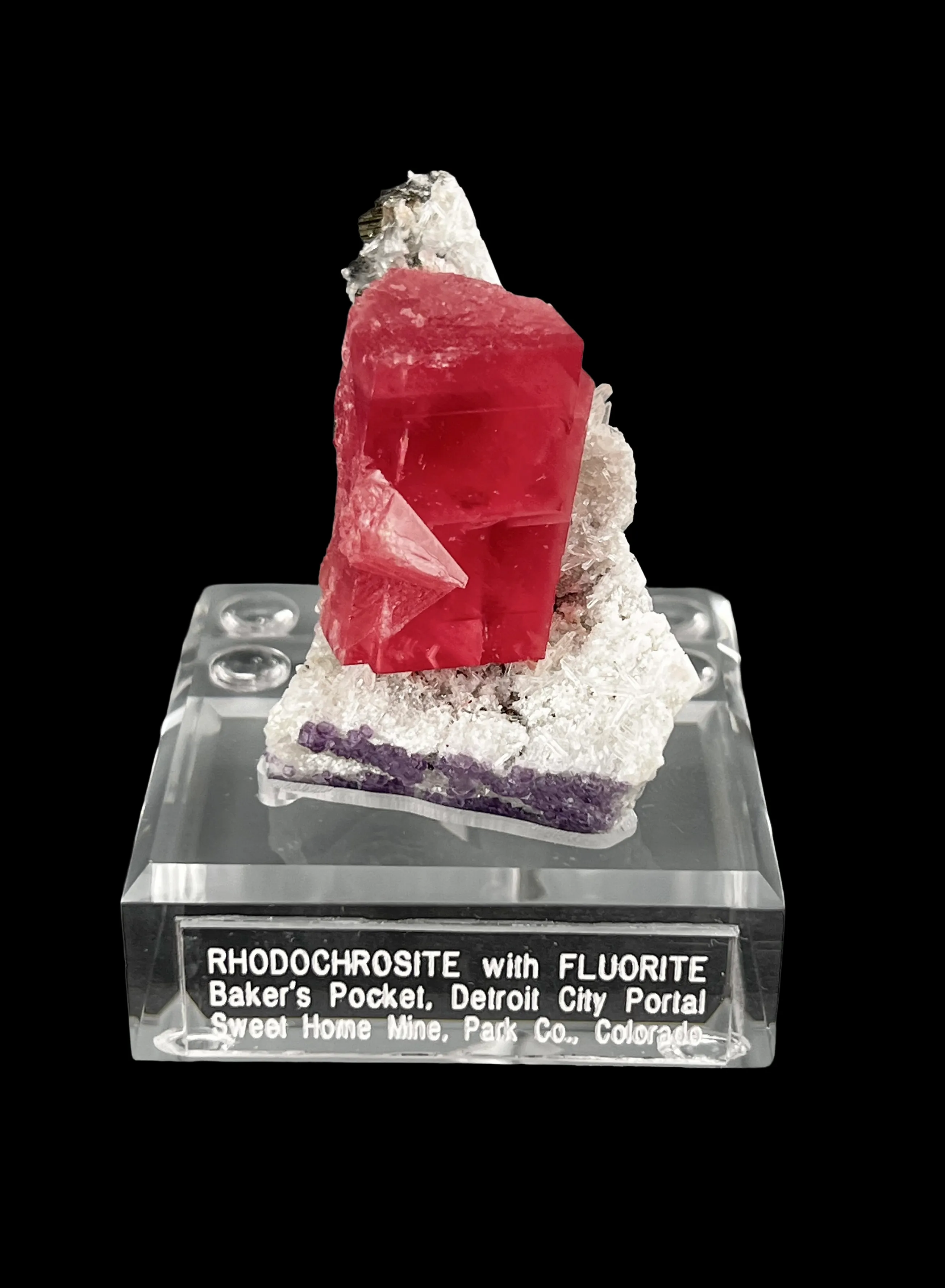Fluorite, Rhodochrosite from USA, Colorado, Park County, Alma Mining District, Mount Bross, Sweet Ho - image 1