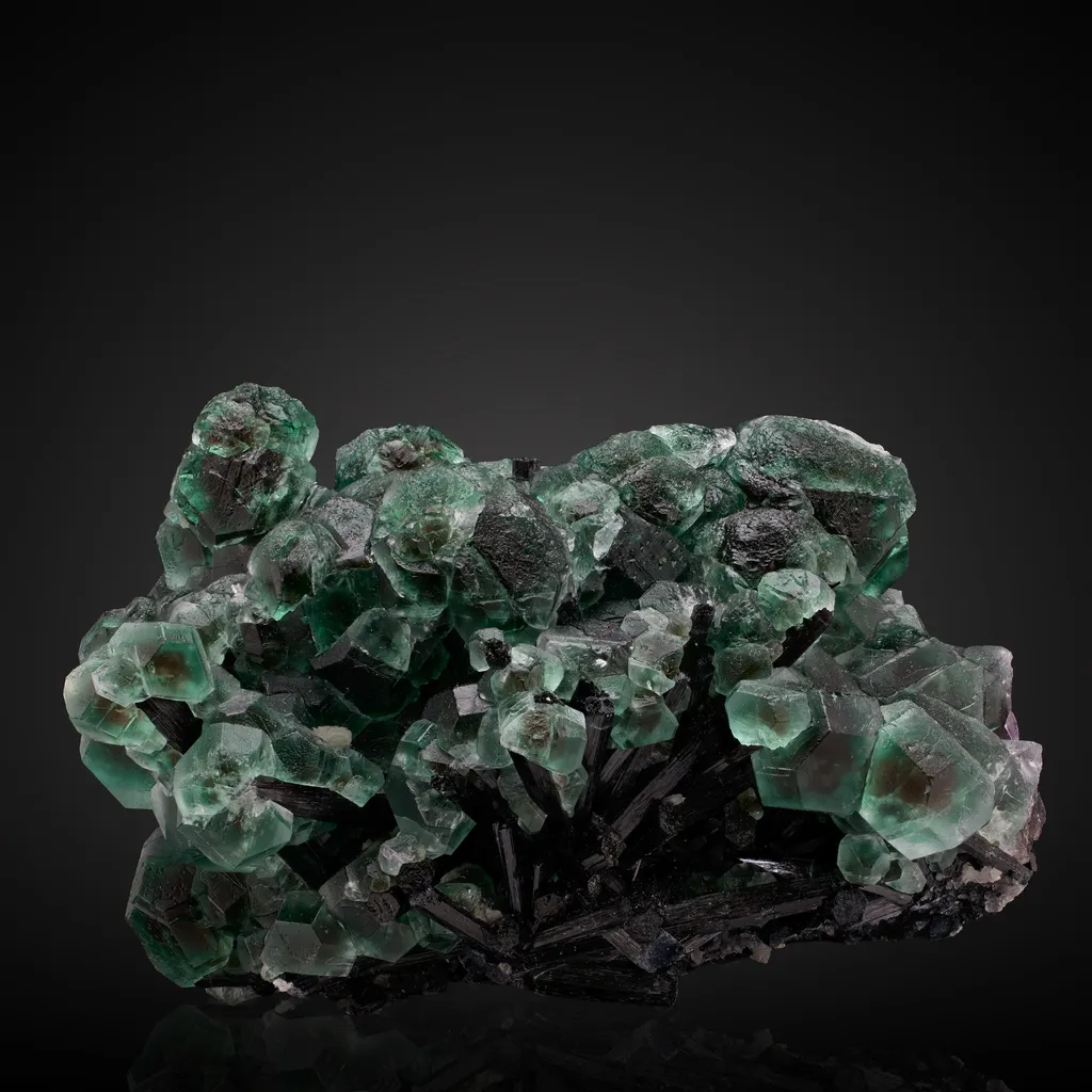 Fluorite, Schorl