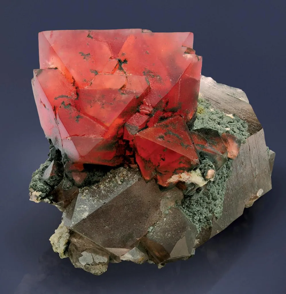 Fluorite, Smoky Quartz image