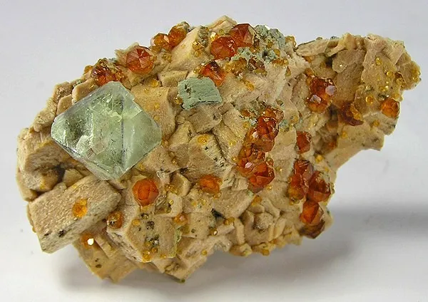 Fluorite, Spessartine image