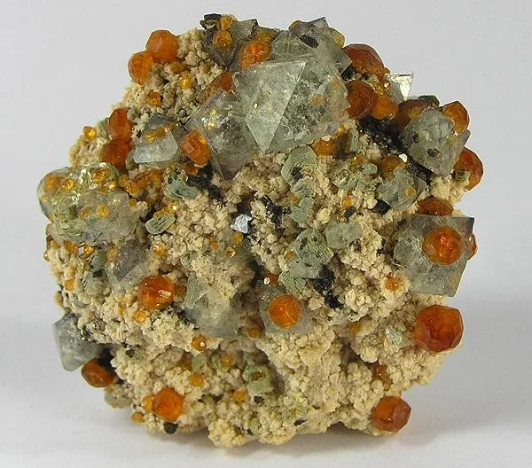 Fluorite, Spessartine image