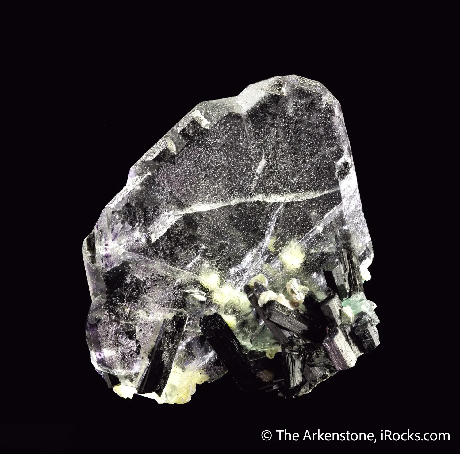 Fluorite (Spinel Twinned) with Tourmaline - image 4